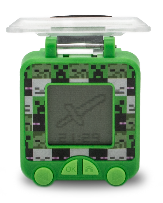 Reloj digital Minecraft verde con correa negra - 5