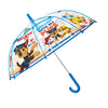 Paraguas transparente Paw Patrol Perletti con mango azul