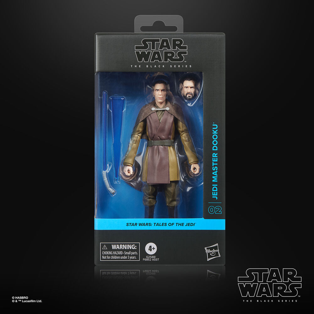 Figura articulada Jedi Master Dooku de Star Wars The Black Series con sable azul - 6