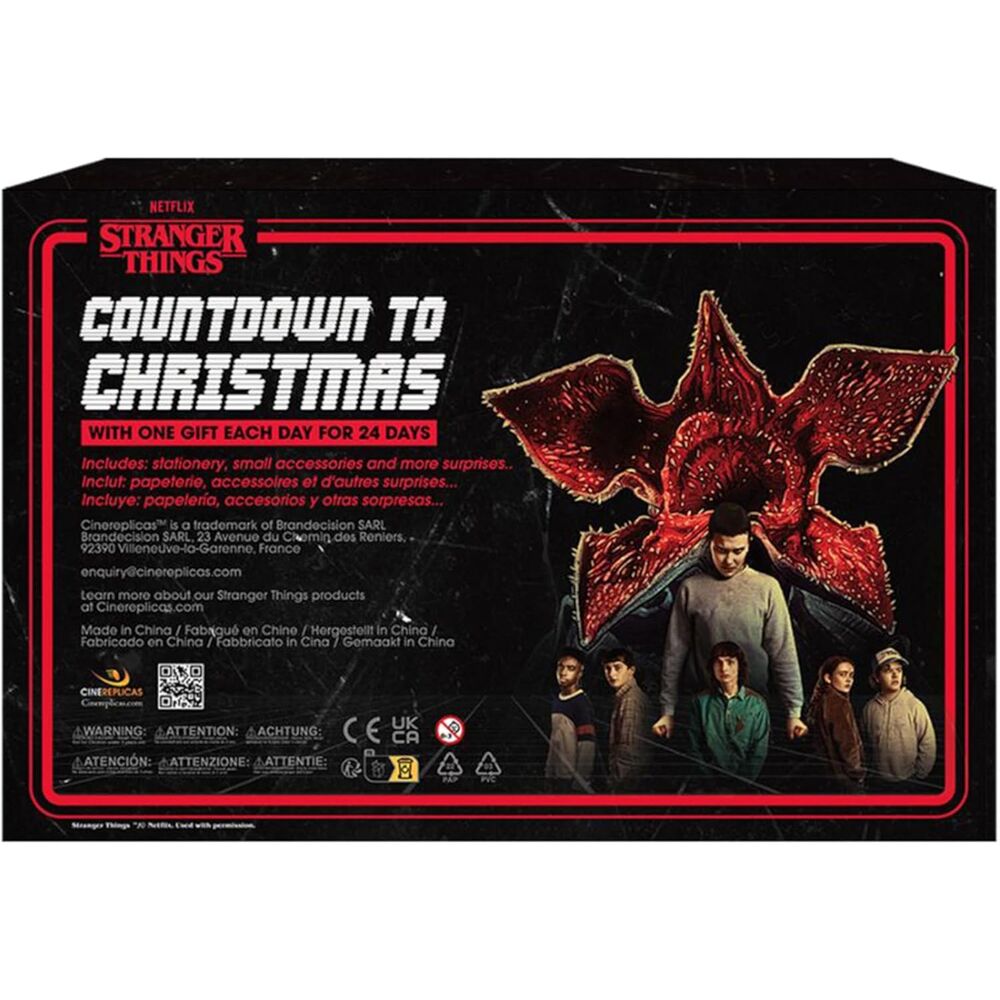 Calendario de Adviento Stranger Things con 24 regalos y diseño de televisor retro - 4