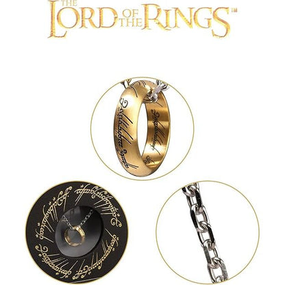 Colgante réplica del Anillo Único de El Señor de los Anillos con cadena y caja - 2