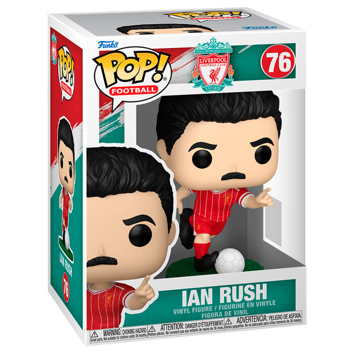 Figura Funko POP de Ian Rush con la camiseta roja del Liverpool y un balón - 2