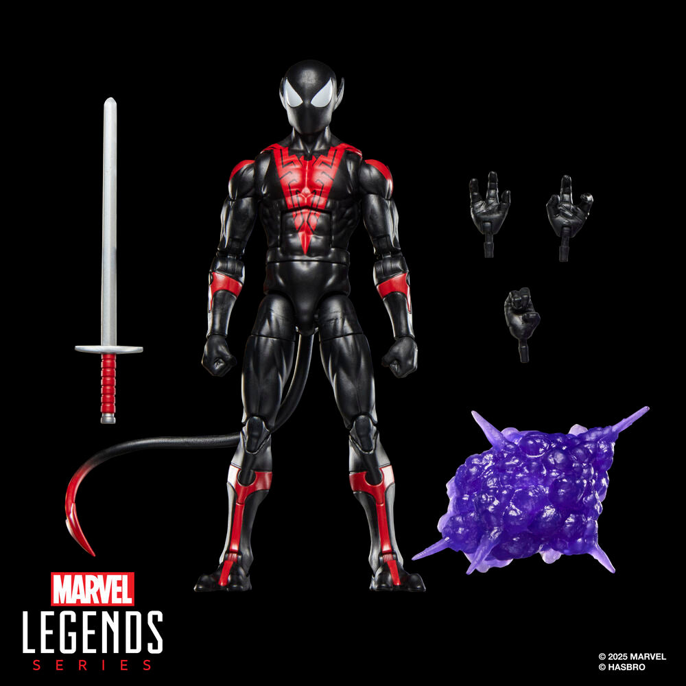 Figura articulada de Uncanny Spider-Man Nightcrawler en negro y rojo - 7