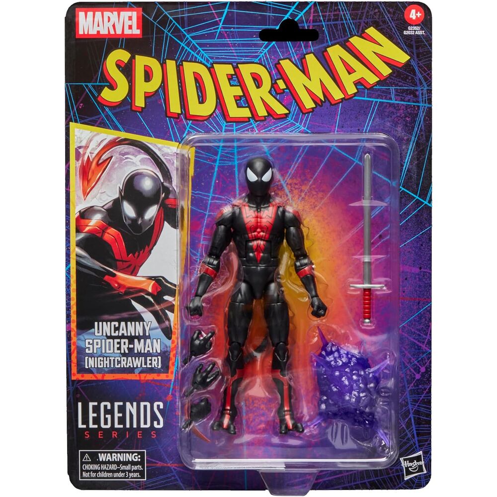 Figura articulada de Uncanny Spider-Man Nightcrawler en negro y rojo - 9