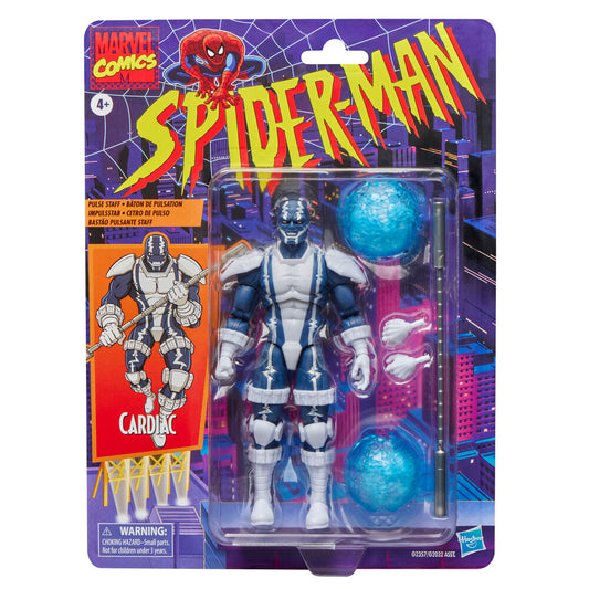 Figura articulada de Cardiac Spider-Man en azul y blanco con bastón Beta - 2