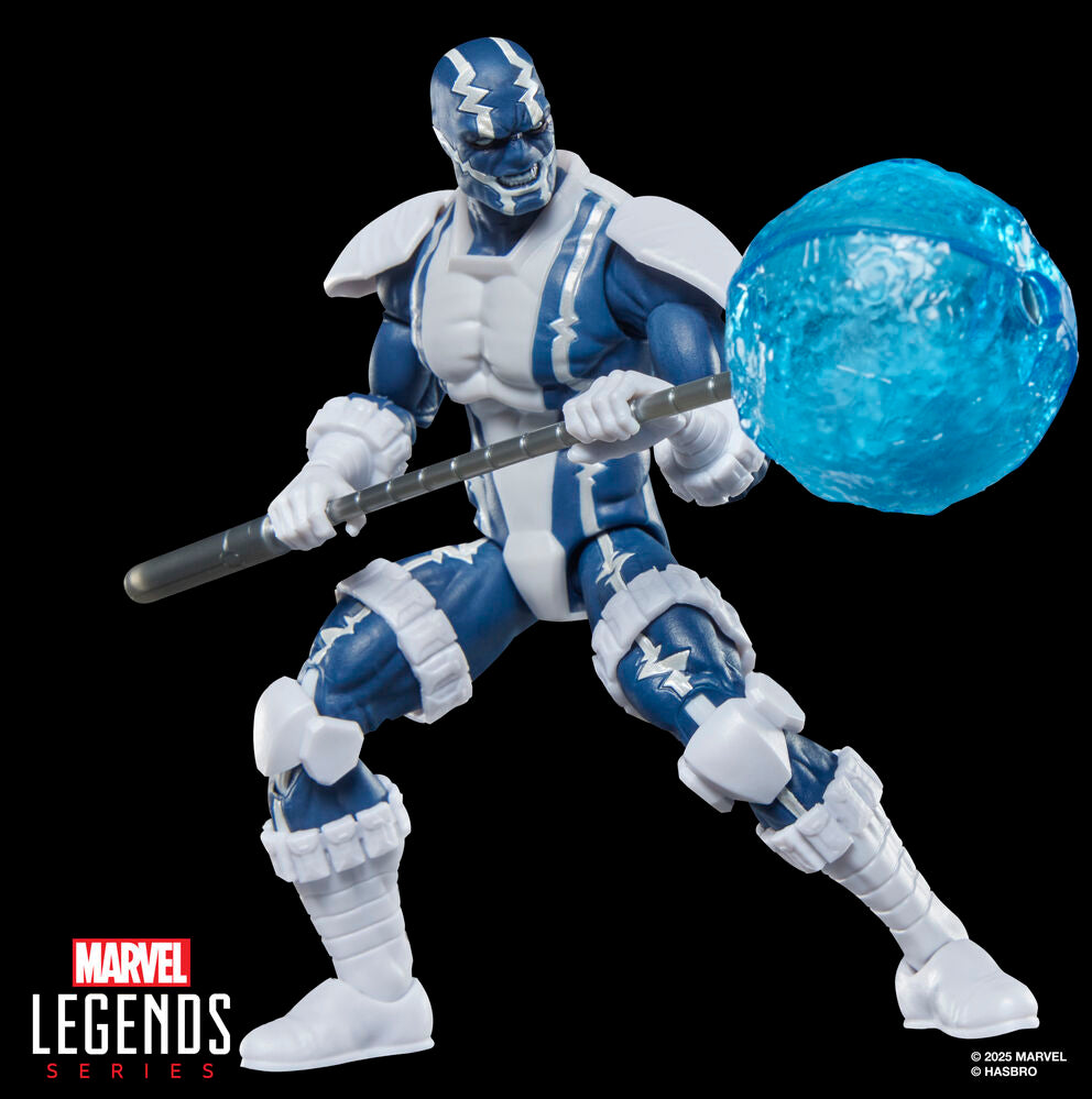 Figura articulada de Cardiac Spider-Man en azul y blanco con bastón Beta - 4