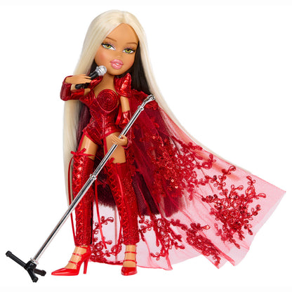 Muñeca Lola Índigo Bratz de MGA con estilismo rojo y capa decorada - 7