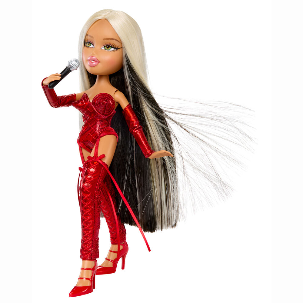 Muñeca Lola Índigo Bratz de MGA con estilismo rojo y capa decorada - 6