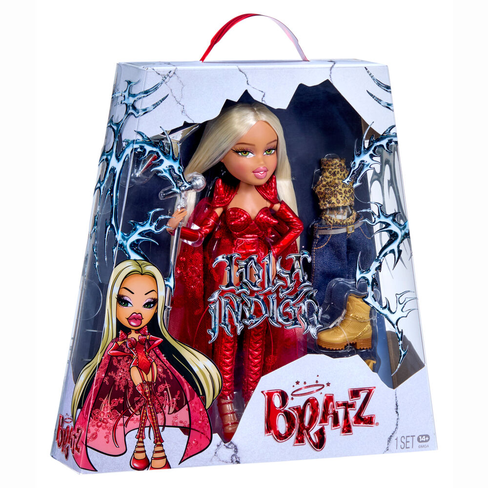 Muñeca Lola Índigo Bratz de MGA con estilismo rojo y capa decorada - 19