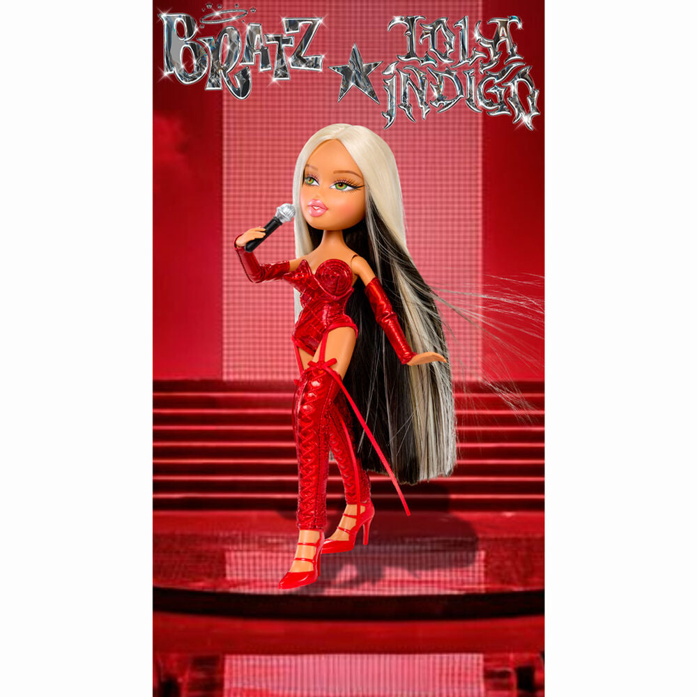 Muñeca Lola Índigo Bratz de MGA con estilismo rojo y capa decorada - 23