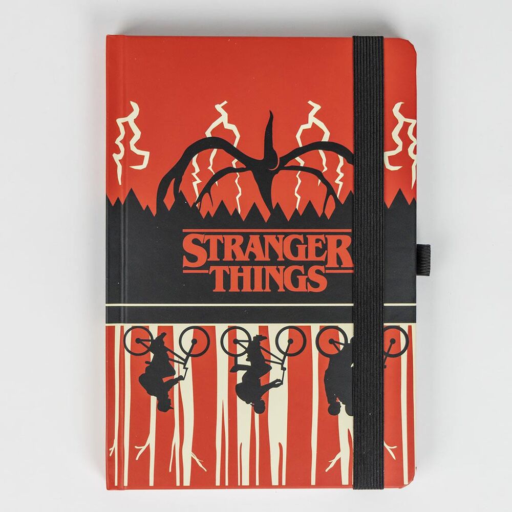 Set de papelería Stranger Things con cuaderno y bolígrafo en rojo y negro - 4