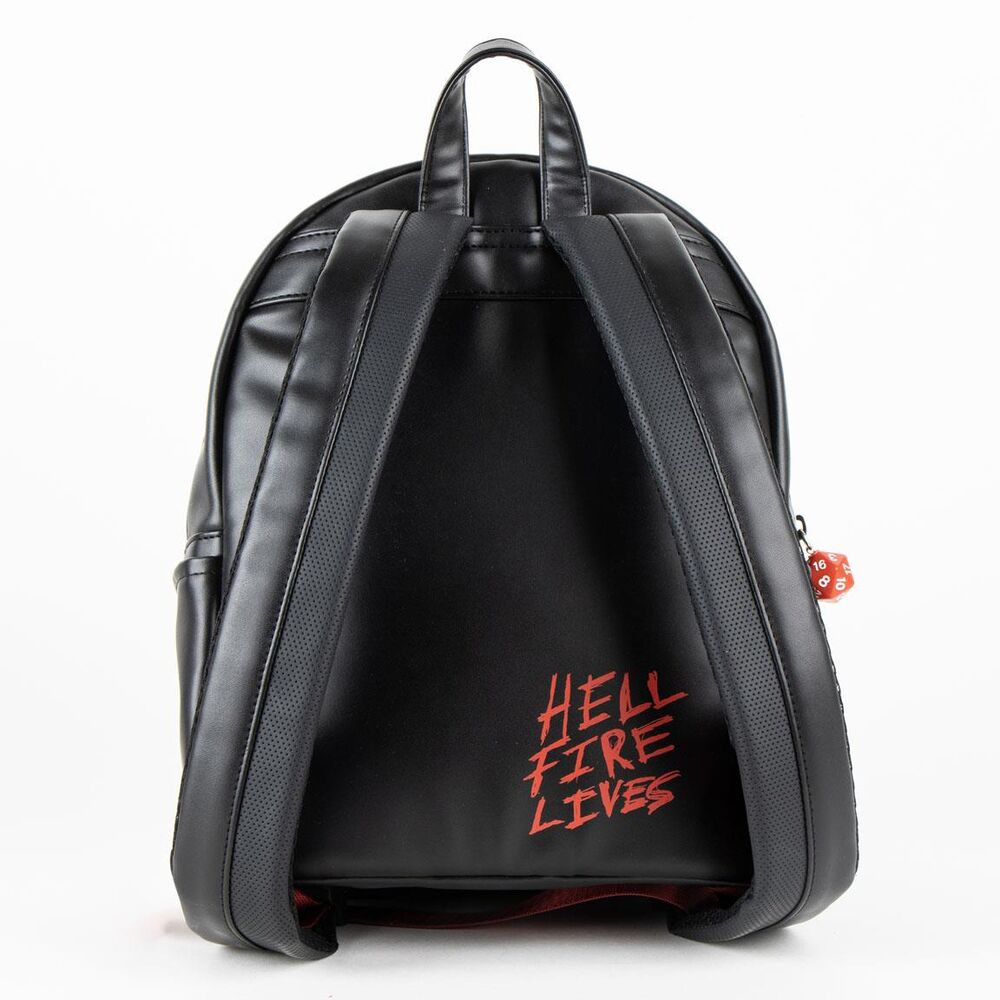 Mochila negra Stranger Things Hellfire Club con llamas y demonio - 3