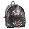 Mochila negra Stranger Things Hellfire Club con llamas y demonio