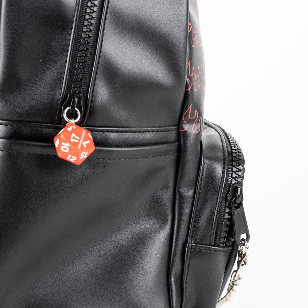 Mochila negra Stranger Things Hellfire Club con llamas y demonio - 4