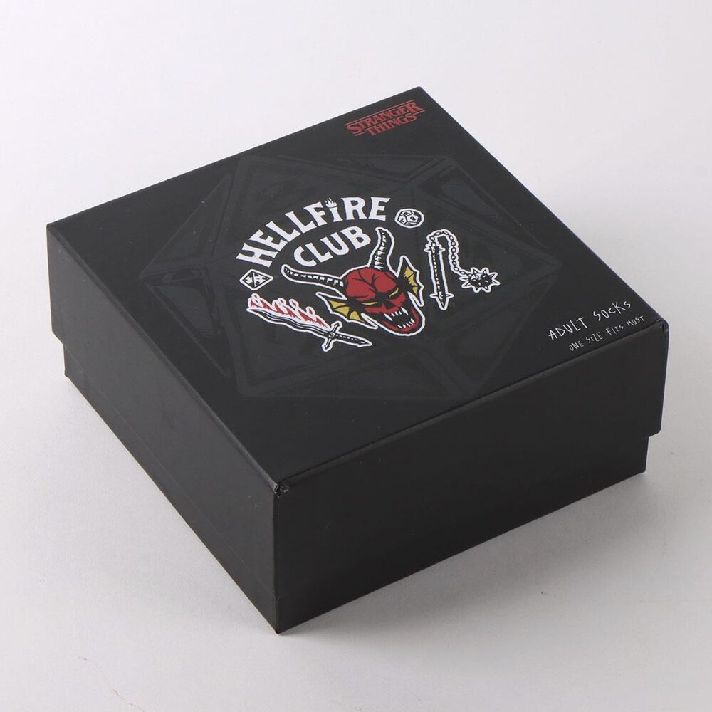 Set de 3 calcetines Stranger Things Hellfire Club en gris y negro - 2