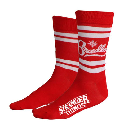 Calcetines rojos Stranger Things para adulto con rayas blancas - 2
