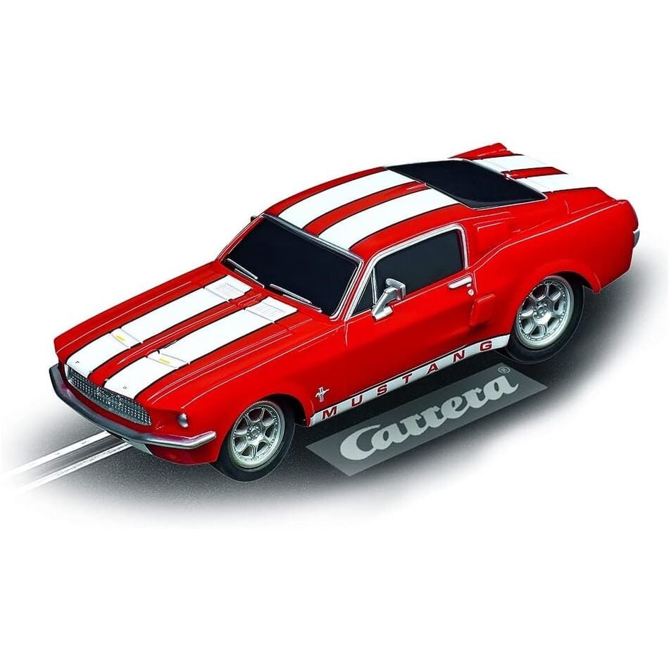 Coche Ford Mustang 67 CARRERA rojo a escala 1:43