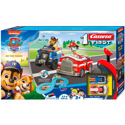 Circuito Carrera FIRST de Paw Patrol con los coches de Chase y Marshall