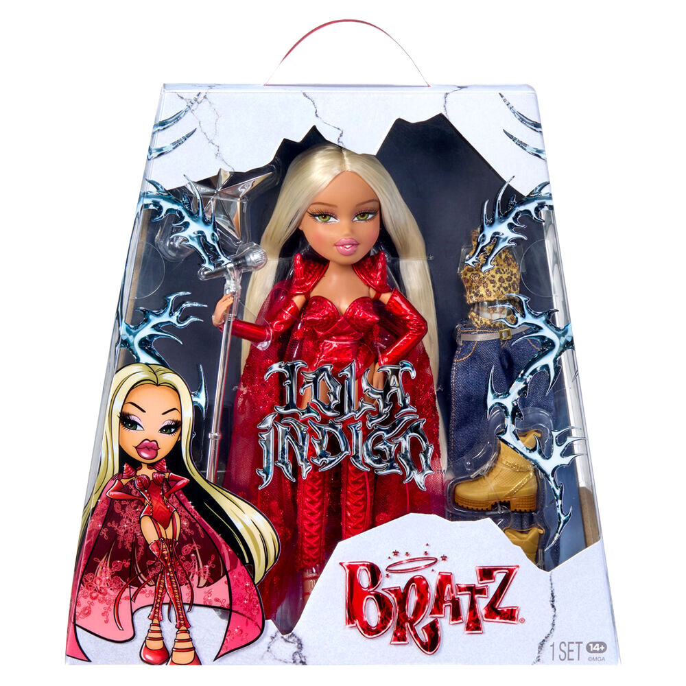 Muñeca Lola Índigo Bratz de MGA con estilismo rojo y capa decorada - 17