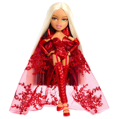 Muñeca Lola Índigo Bratz de MGA con estilismo rojo y capa decorada