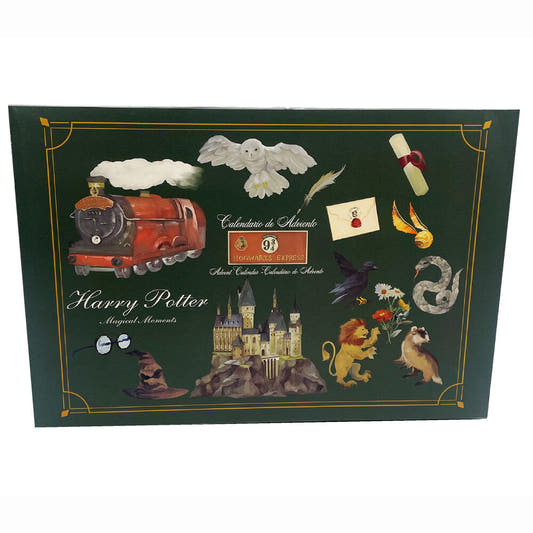Calendario de Adviento Harry Potter con Hogwarts Express y castillo de Hogwarts