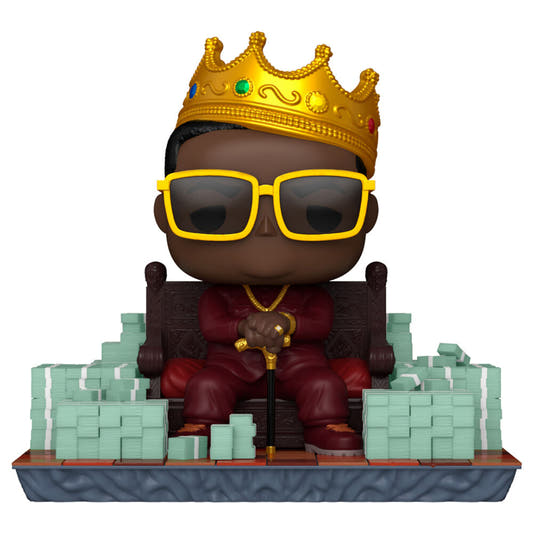 Figura FUNKO POP Deluxe de Notorious B.I.G. con corona y gafas naranjas - 2