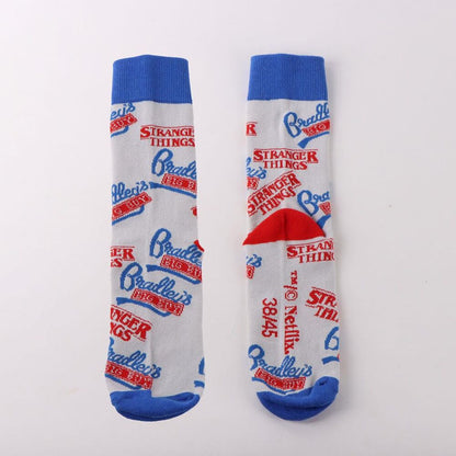 Calcetines de adulto Stranger Things blancos con detalles rojos y azules - 4
