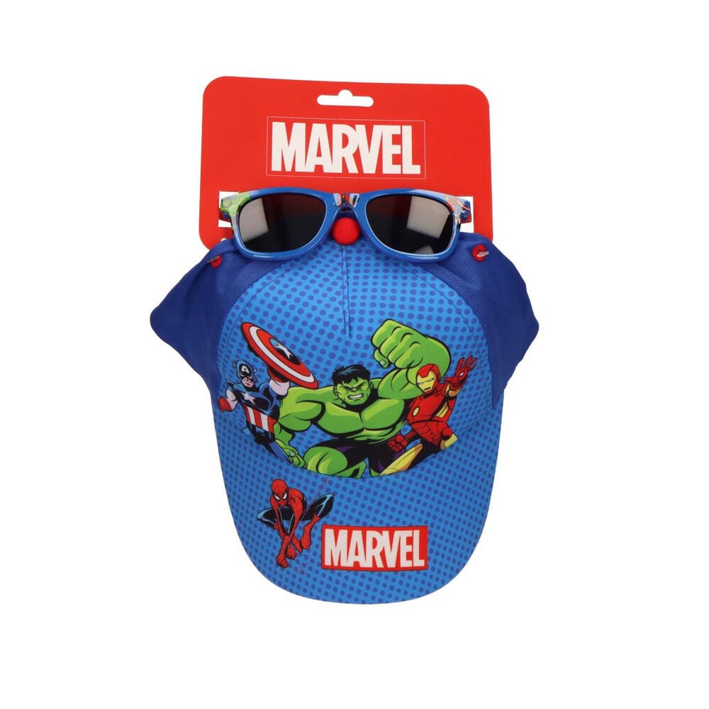 Set de gorra azul y gafas de sol de Los Vengadores Marvel