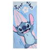 Toalla de baño Stitch Disney azul y rosa de 70 x 140 cm