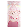 Toalla rosa de microfibra con estampado de Peppa Pig y estrellas