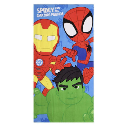 Toalla Spidey Marvel con Iron Man y Hulk
