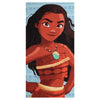 Toalla de microfibra Disney con Vaiana sobre fondo azul
