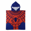 Poncho toalla Spiderman Marvel rojo y azul con capucha