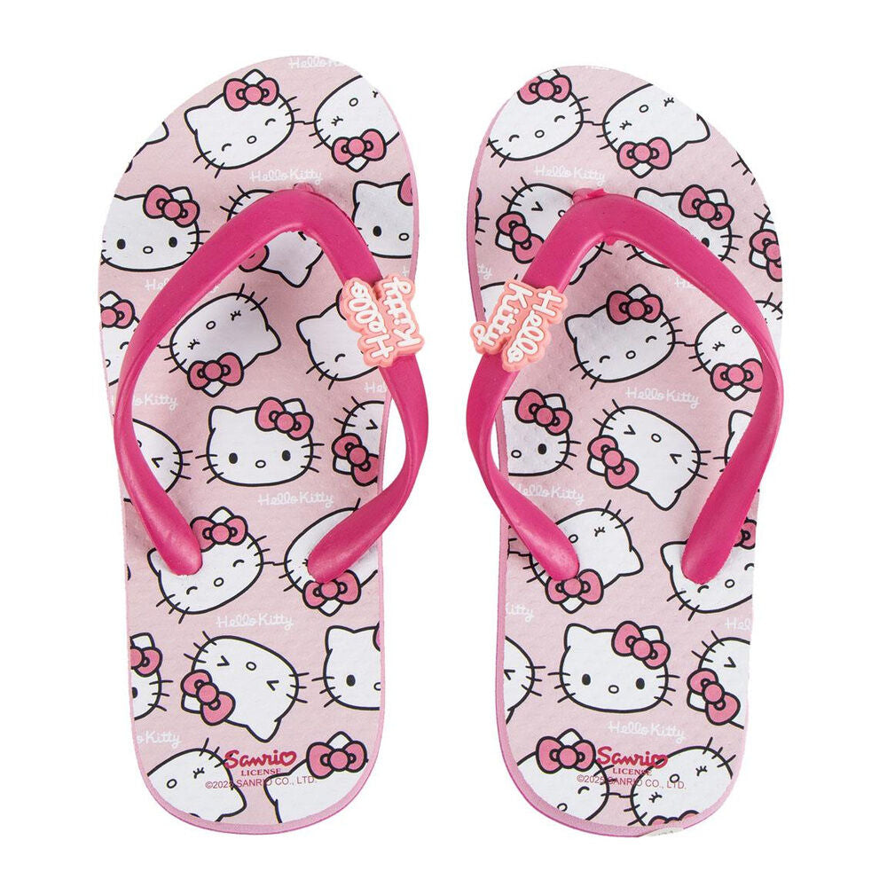 Chanclas rosas de EVA con estampado de Hello Kitty