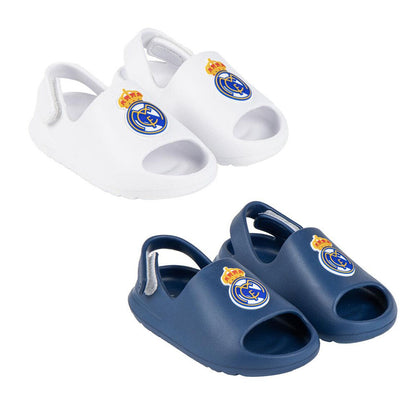 Chanclas Real Madrid de EVA en blanco y azul marino