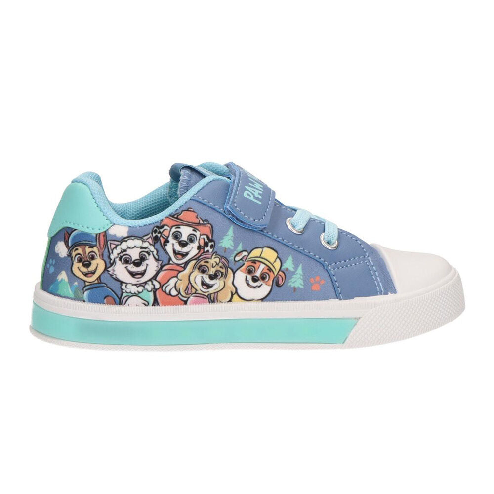 Zapatilla infantil de loneta Paw Patrol azul con luces
