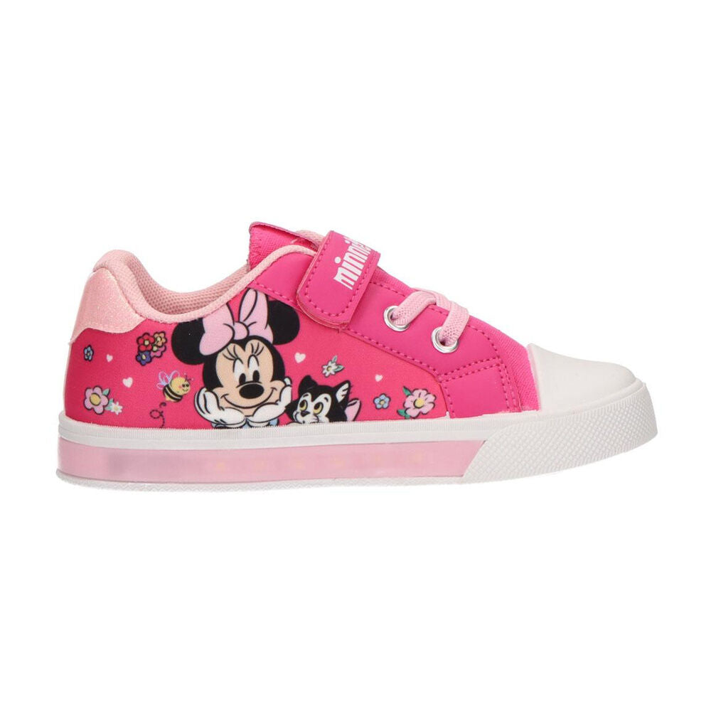 Zapatillas rosas de loneta Minnie Disney con luces