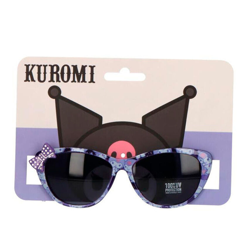 Gafas de sol Kuromi con montura estampada azul y morada