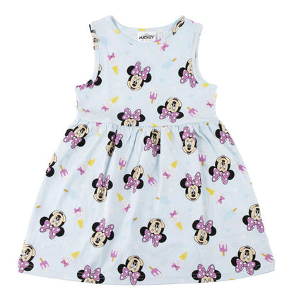 Vestido infantil azul claro de Minnie Disney con falda acampanada