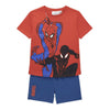 Conjunto infantil Spider-Man Marvel con camiseta roja y pantalón corto azul