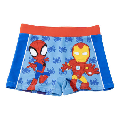 Bañador boxer infantil azul de Spidey Marvel con Iron Man