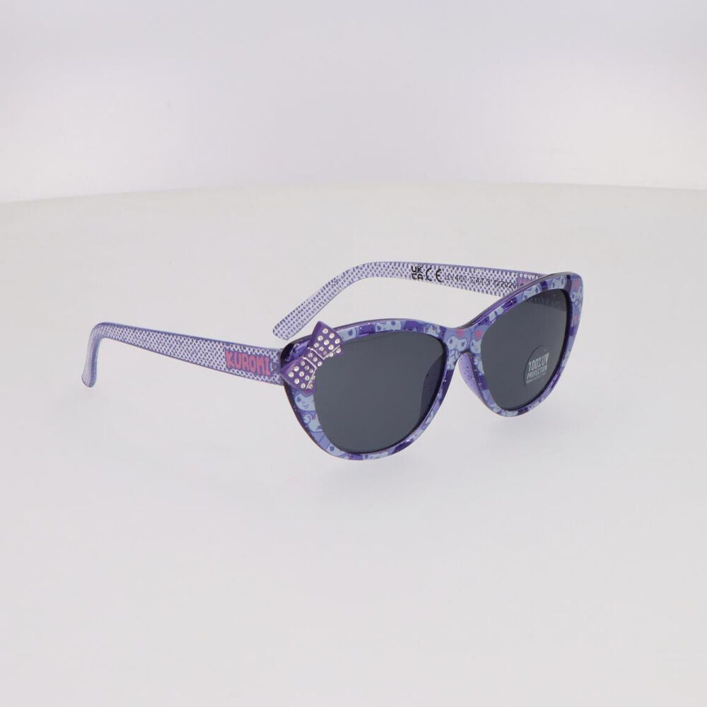 Gafas de sol Kuromi con montura estampada azul y morada - 2