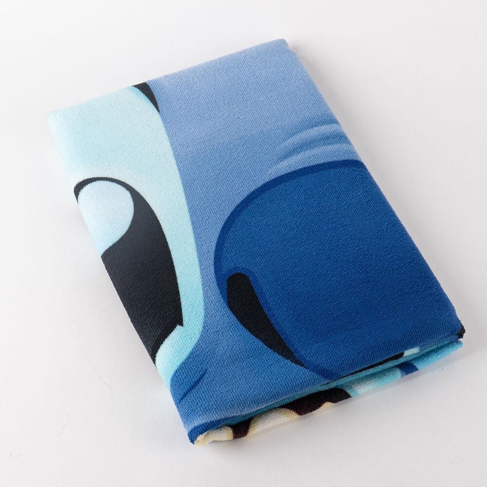 Toalla azul de microfibra con Stitch de Disney - 2