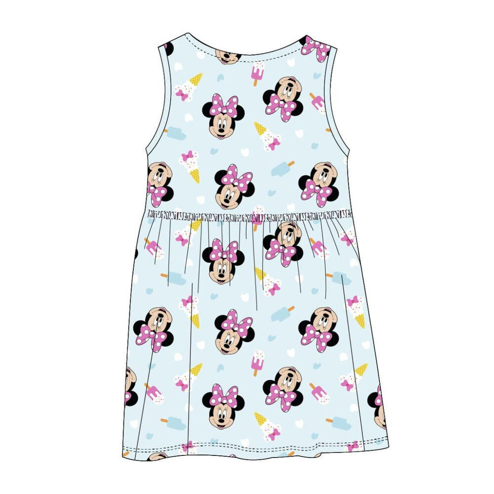 Vestido infantil azul claro de Minnie Disney con falda acampanada - 2