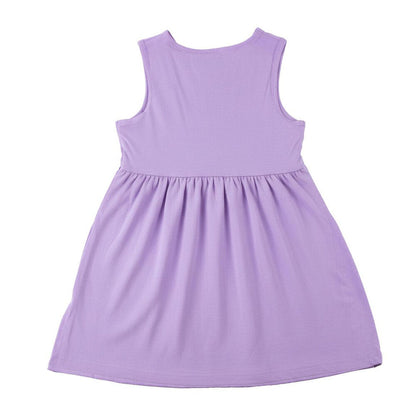 Vestido infantil lila de Dora la Exploradora con estampado floral - 2