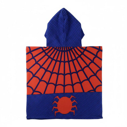 Poncho toalla Spiderman Marvel rojo y azul con capucha - 2