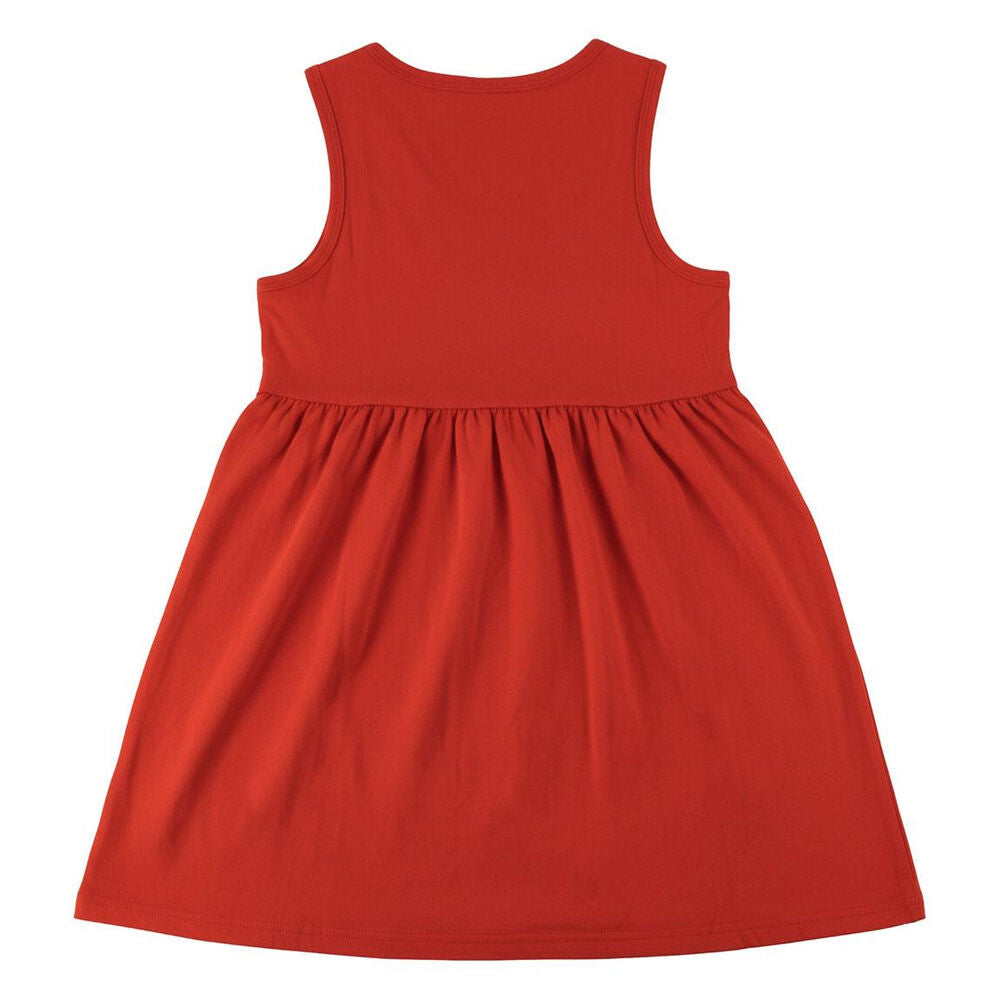 Vestido rojo infantil de algodón con estampado de Hello Kitty - 2