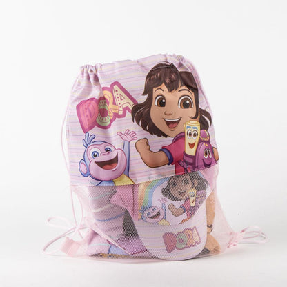 Set Dora la Exploradora con toalla rosa, gorra y saco - 2