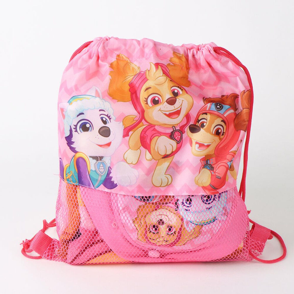 Set Paw Patrol rosa con toalla, saco y gorra - 2