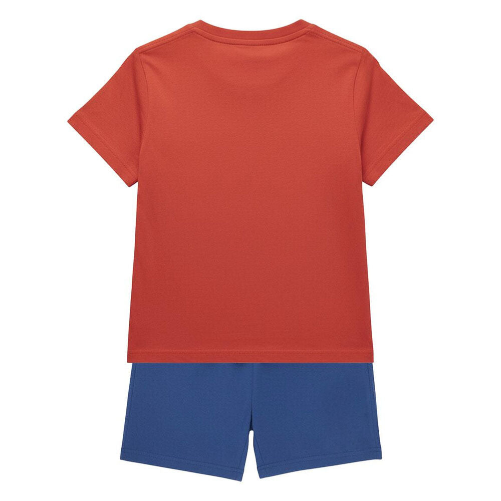 Conjunto infantil Spider-Man Marvel con camiseta roja y pantalón corto azul - 2